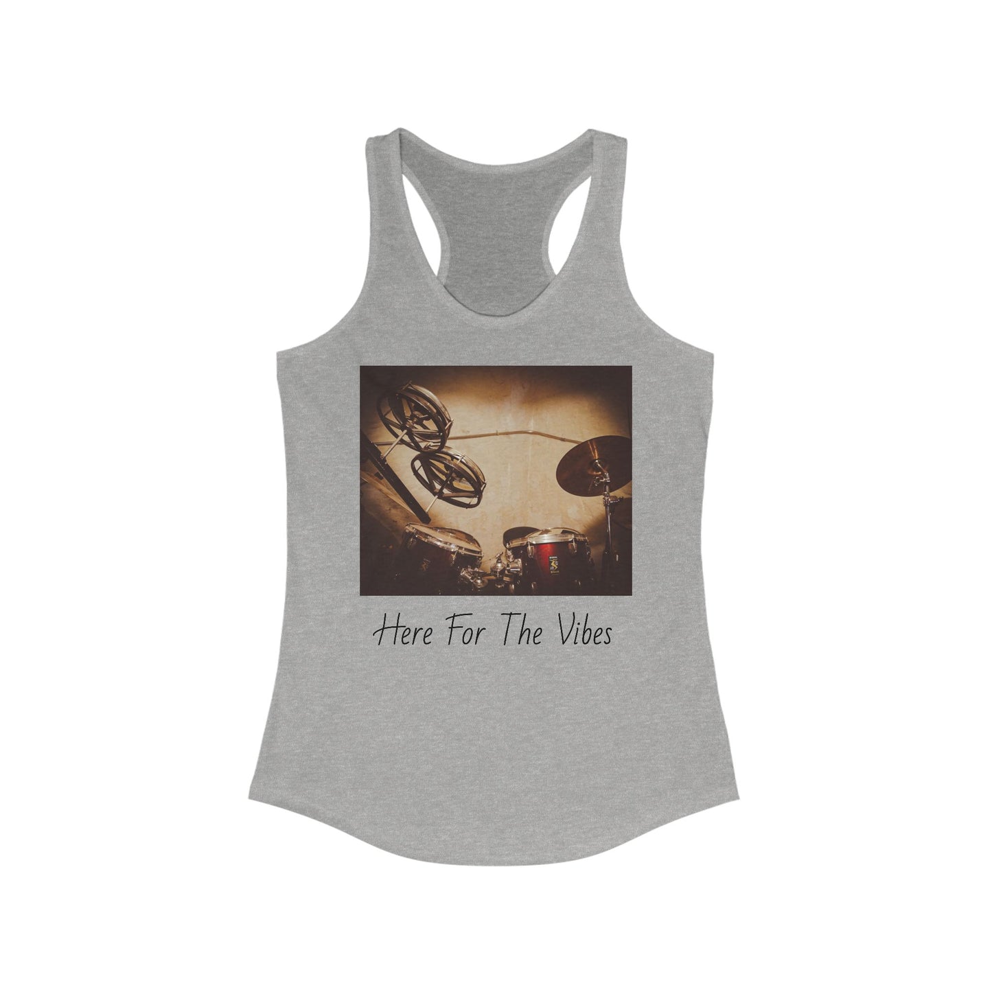 Here for the Vibes- Women's Racerback Tank