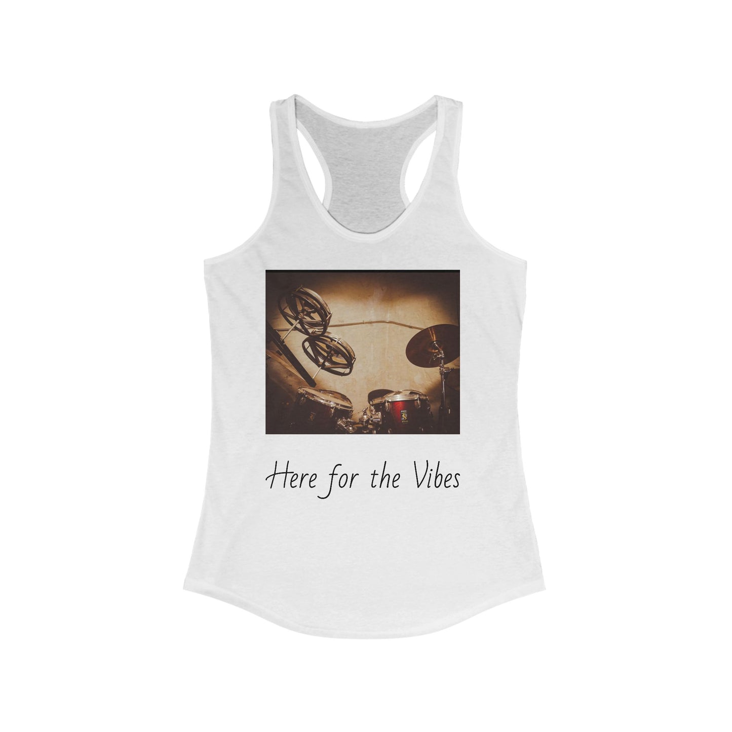 Here for the Vibes- Women's RacerbackTank