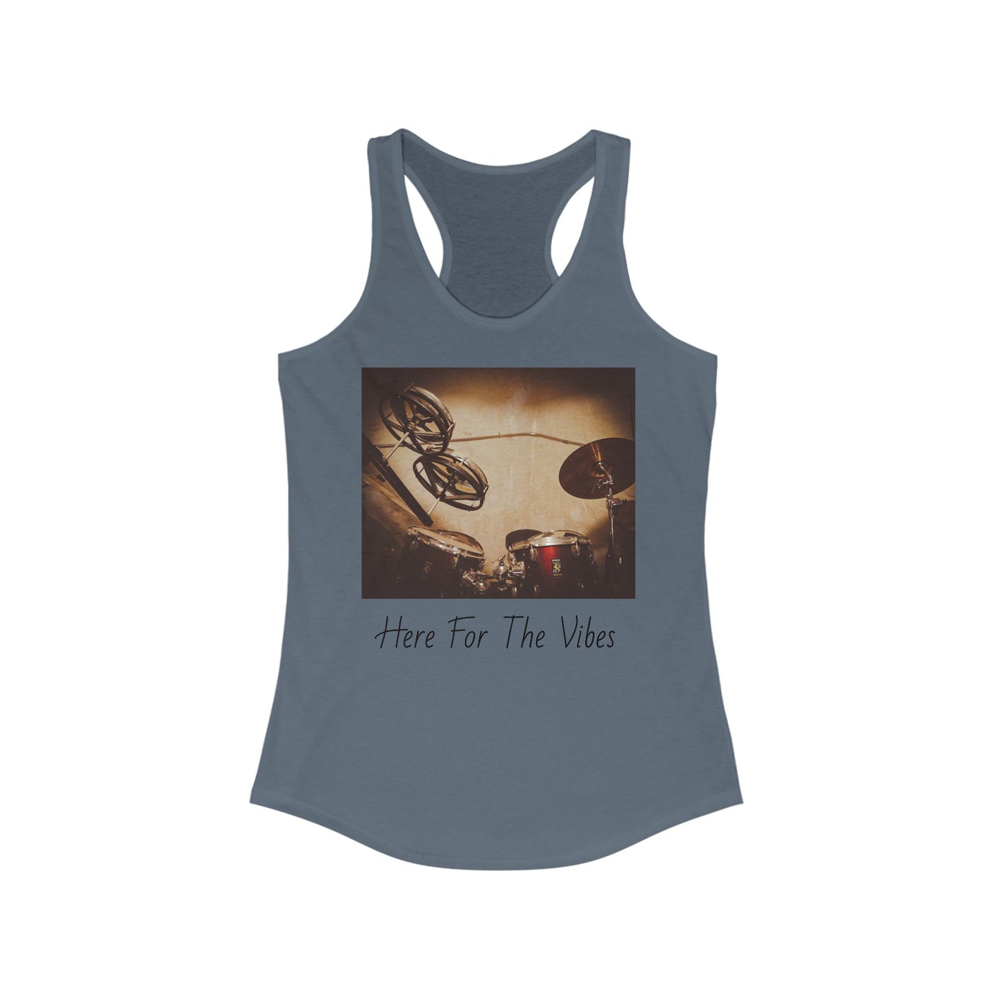 Here for the Vibes- Women's Racerback Tank