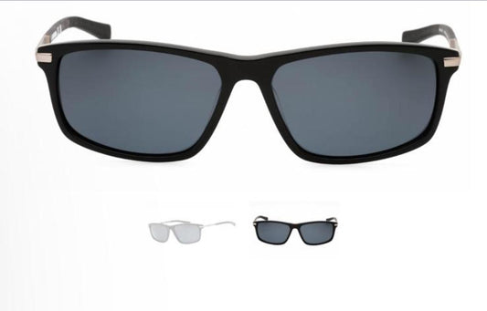 Harley Davidson Men's Matte Black Rectangular Sunglasses